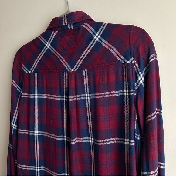 Rails • Hunter Flannel Shirt in Navy/Rose/Powder - Picture 8 of 10